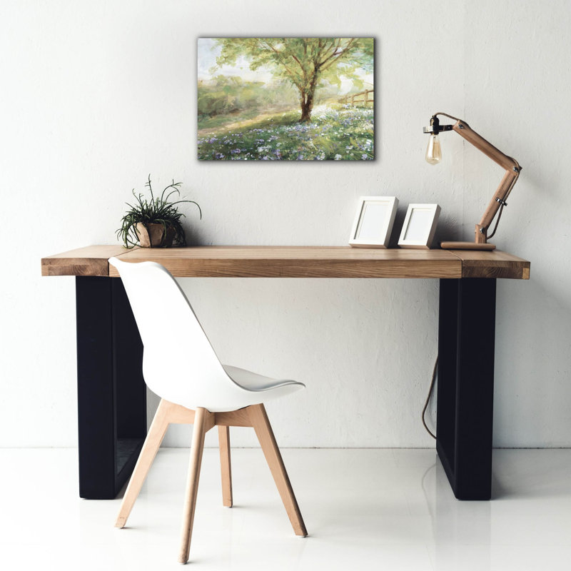 Red Barrel Studio 'Field Of Bluebells Neutral' by Danhui Nai Canvas Wall Art, H 18 po x l 26 po