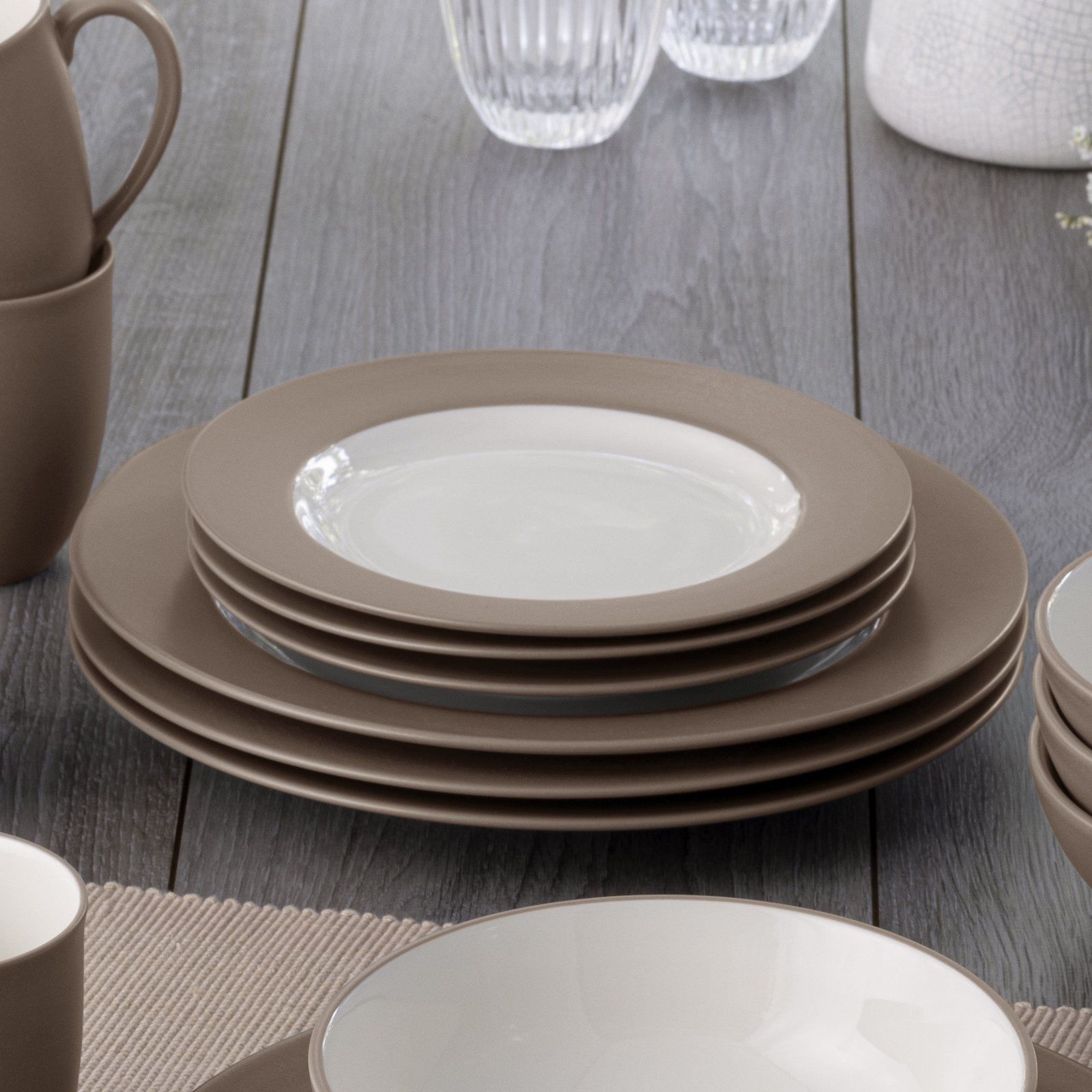 Noritake Colorwave Rim Salad Plates, 8-1/4", Clay