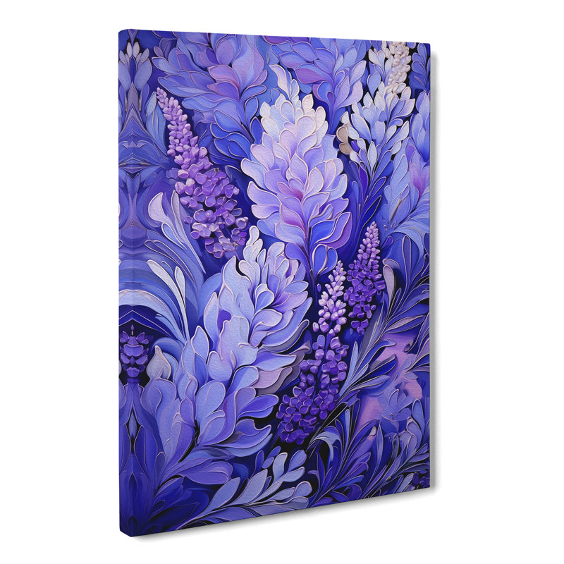 Lavender Flower Orphism Art No.2 - No Frame Print, 50cm H x 35cm W x 3cm D