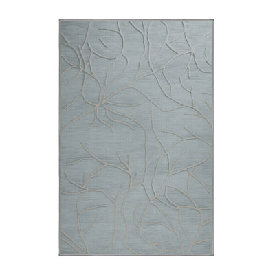 Tapis abstrait gris lavable à la machine