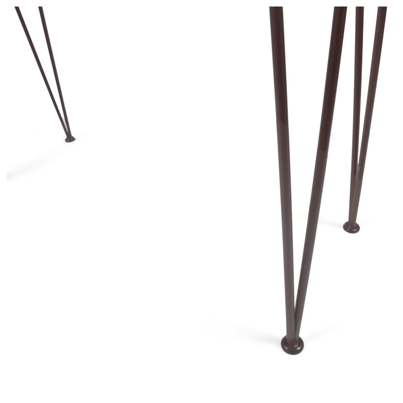 Table de bar industrielle en bois d'acacia pour patio extérieur, structure en métal brun, résistant aux intempéries