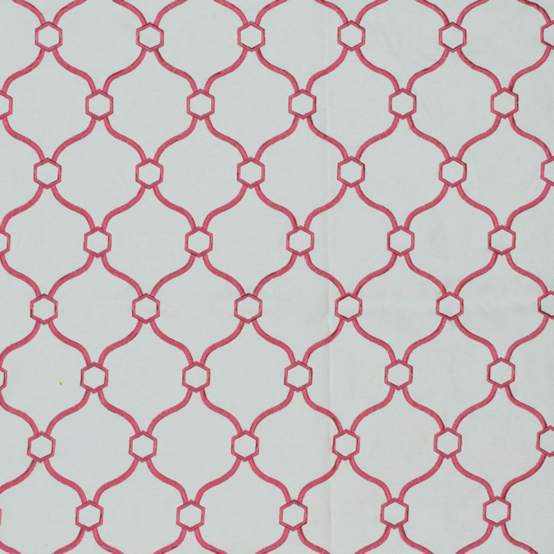 Tissu quadrilobe Suite Picardie, Corail