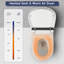 Toilette intelligente automatique avec bidet intégré, siège chauffant, eau chaude et sèche, contrôle du capteur au pied, détection par radars, modes de lavage de la fontaine, température réglable, température de la sécheuse, mémoire des boutons latéraux,