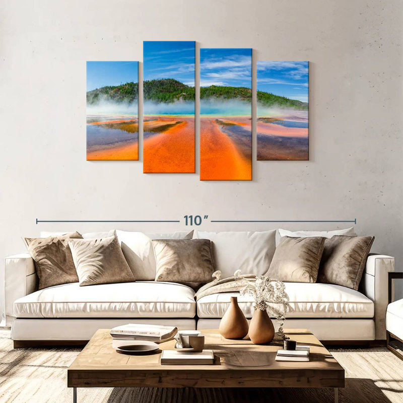 Yellowstone Park Spring, H 48 po x l 75 po
