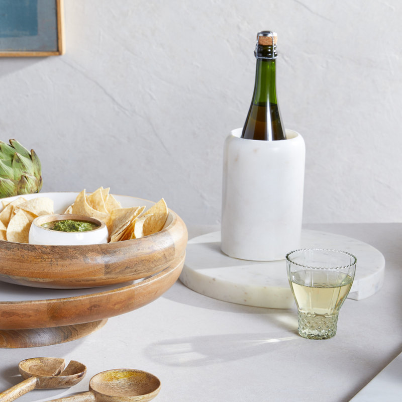 Refroidisseur à vin en marbre blanc