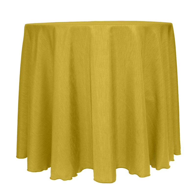 Solid Color Round Tablecloth, 120" x 120", Gold, 1 Pack