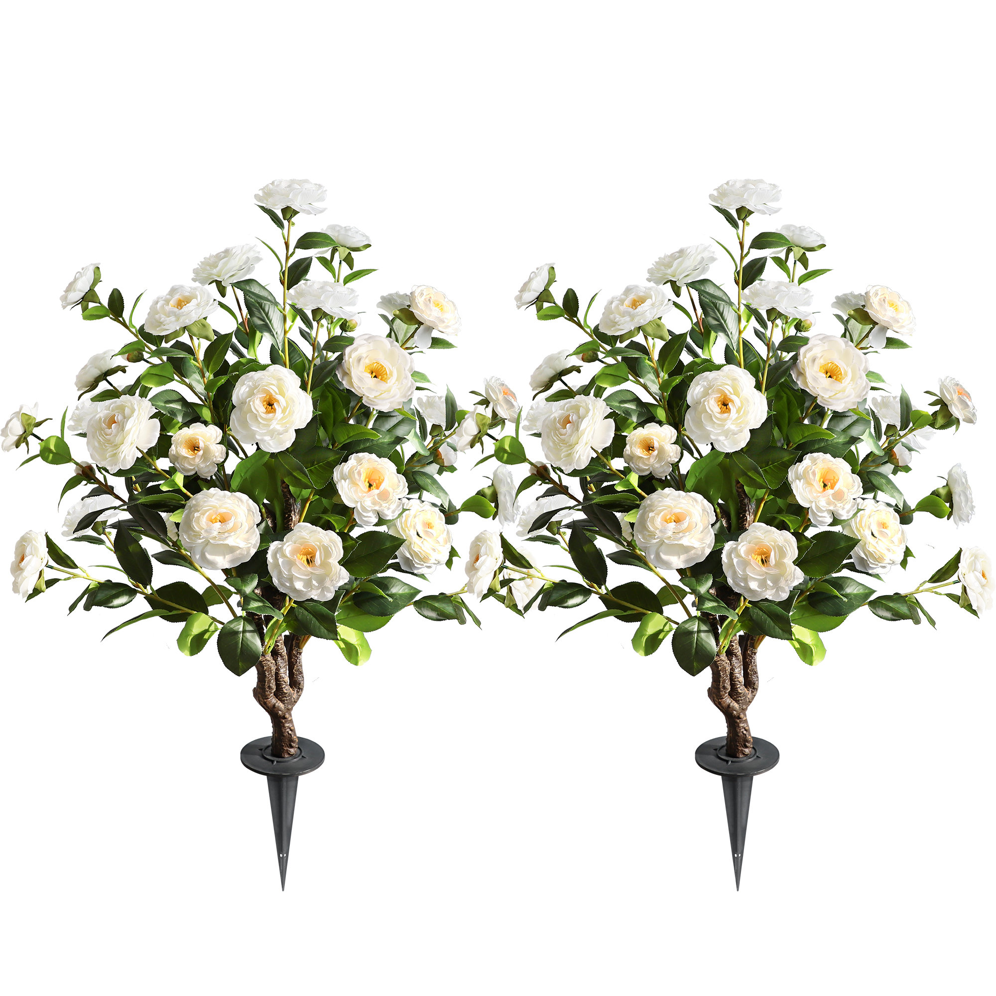 Primrue 36“ Artificial Camellia Tree Plant(set Of 2) & Reviews | Wayfair