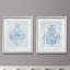 Projet de lustre I-ensemble de 2 reproductions d’art graphique encadrées sur papier