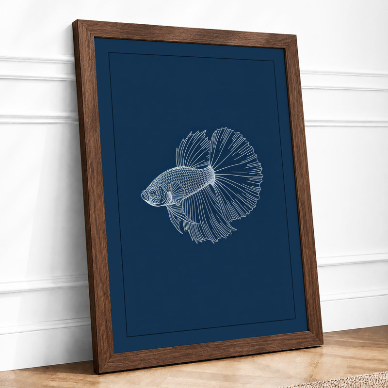 Betta In Display Japandi - Print, A3 - 42.0 x 29.7 cm, Walnut