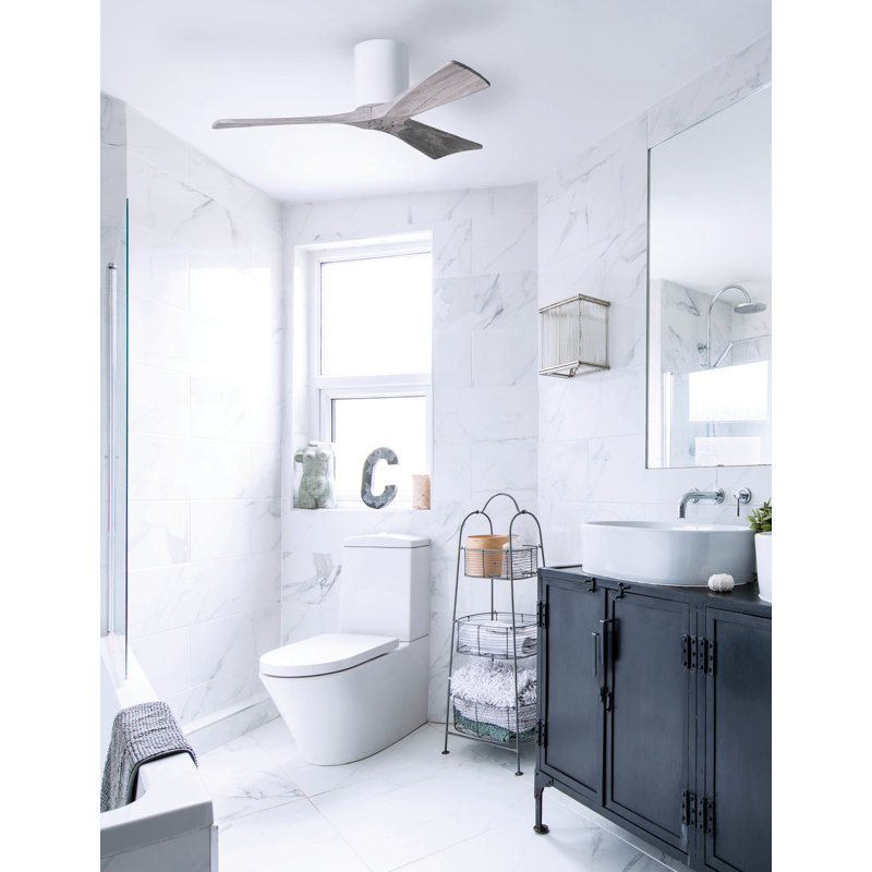 Irene Ceiling Fan, Gloss White, Barn Wood Tone, 42"