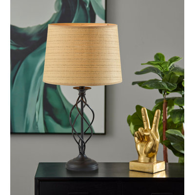Lampe de table Darcy - abat-jour naturel