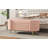 Modern Oval Storage Ottoman Upholstered Storage Bench, Pink