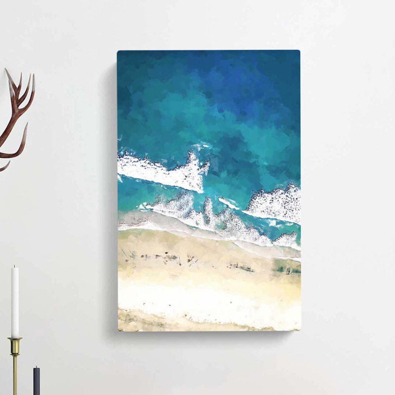 Blacks Beach in San Diego in Abstract - Wrapped Canvas, 60cm H x 40cm W x 3cm D