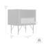 Table de chevet Saratoga en acacia noir avec rotin