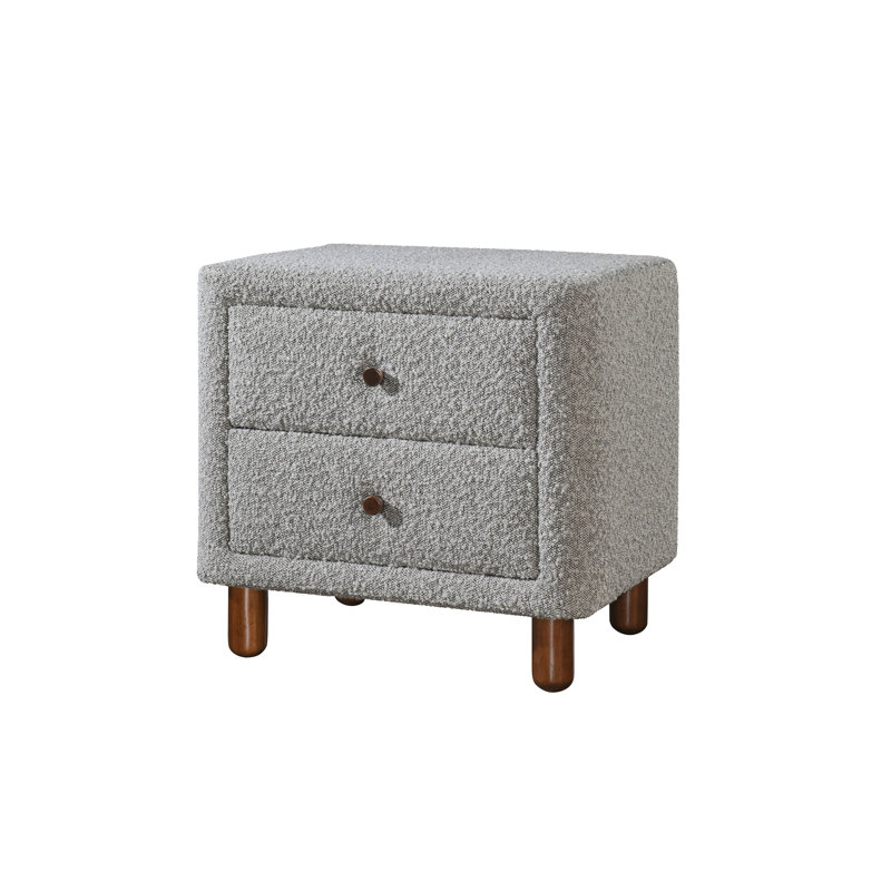 Table de chevet Cleo Grey Boucle