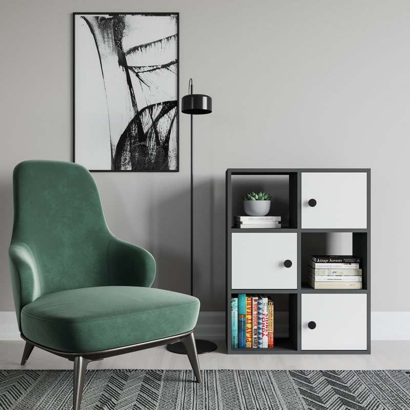 Najmin Storage Bookcase, Anthracite/White
