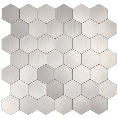 1.88'' W x 2.16'' L Aluminum Peel and Stick Mosaic Tile
