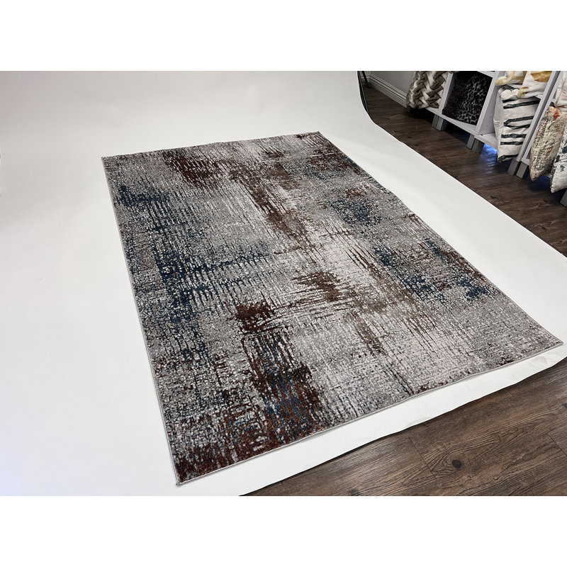 Tapis rectangulaire Doshia avec envers antidérapant, Rectangle 5 pi 4 po x 7 pi 8 po