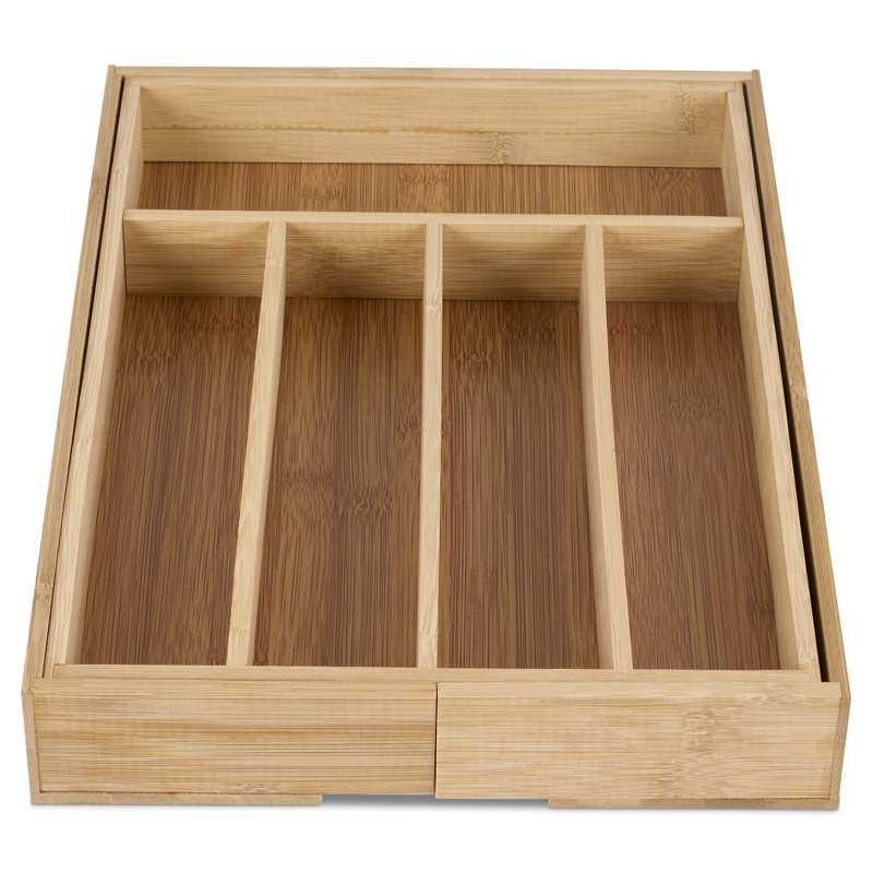 Bamboo Rectangle Utensil Storage Set