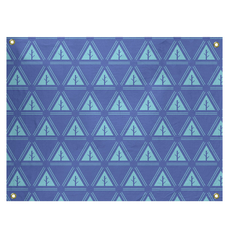 Tapisserie Barbra, H 50 po x l 59 po, Bleu / bleu sarcelle