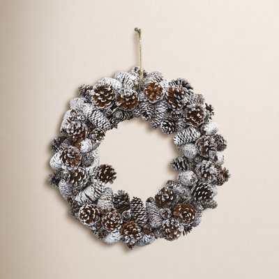 17'' Dried Pinecone Wreath