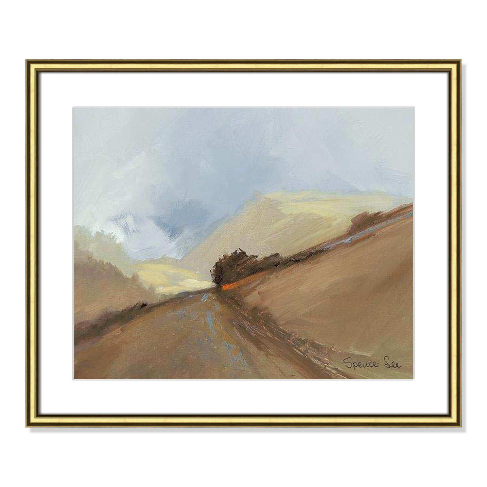 Heaven And Earth II by Spencer Lee, Gold Framed, 22.75" H x 26.75" W x 0.75" D