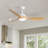 56" White Timeable LED Ceiling Fan Light With Remote