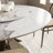 Aversa Modern Round Dining Table, Sintered Stone & Travertine Top With Lazy Susan | 1-Step Assembly, Farmhouse Kitchen Table For Dining Room-296602376-296602371