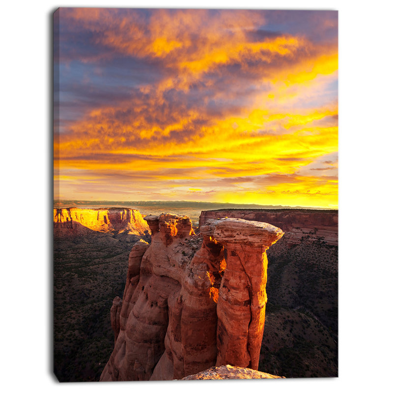 « colorado à coucher du coucher de soleil », reproduction de photo sur toile tendue, H 20 po x l 12 po x P 1po
