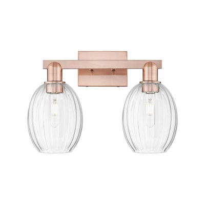 Eldon - Luminaire de salle de bain à abat-jour cloche 16 po 2 lumières