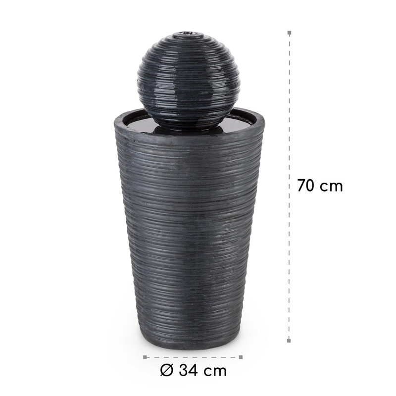 Blumfeldt Weather Resistant Floor Fountain with Light