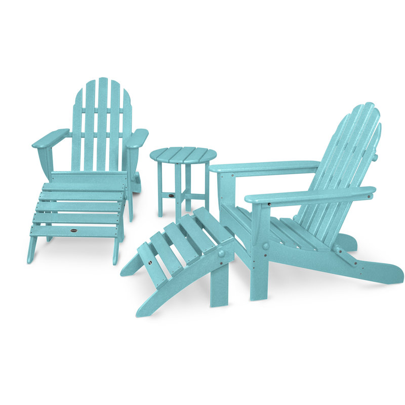 Ensemble décontracté 5 pièces POLYWOOD Classic Adirondack, Aruba