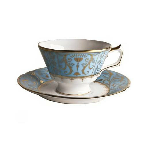 Harlequin Handmade Bone China Saucer, Blue