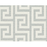 Lillian August Ink Luna Retreat Greek Key Embossed Vinyl Unpasted Wallpaper
