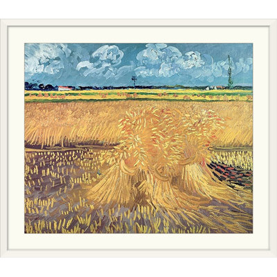 " Wheatfield With Sheaves, 1888 " by Vincent Van Gogh