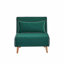 Velvet Sleeper Chair - 3-Position Backrest, Converts To Bed In 10 Sec, Includes Pillow.Green Space-Saving Sleeper Sofa.-1419014134