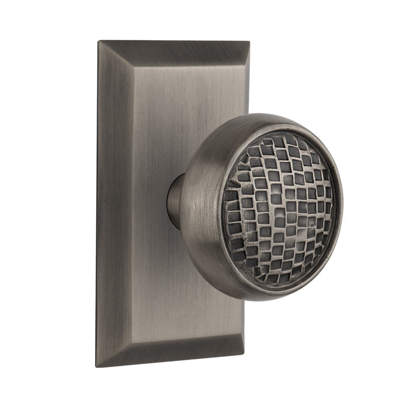 Studio Plate with Craftsman Door Knob, Antique Pewter