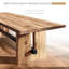 Table de salle à manger rectangulaire en bois massif-907335348