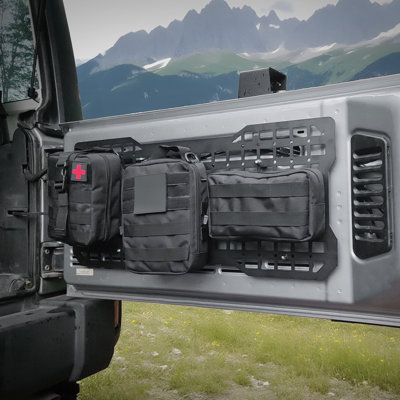 Tailgate Tactical Panel For Wrangler Tailgate Tool Kit Organizer Racks Compatible With Jeep Wrangler 2007-2018 JK JKU & 2018-2024 JL JLU