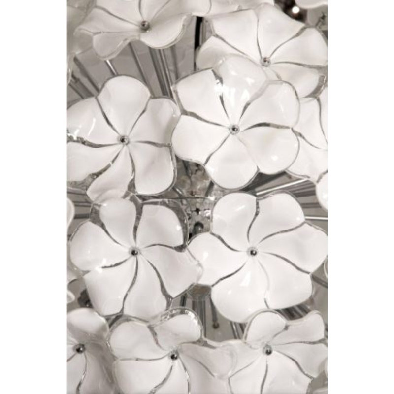Lustre en laiton 10 lumières Murana, Noir, Nickel brossé, 23" Width x 23" Height