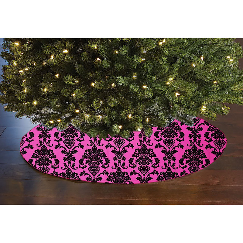 Jupe d'arbre de Noël 58 po Popeline, Fuchsia