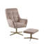 Jadyn Upholstered Swivel Accent Chair with Footstool-443654961