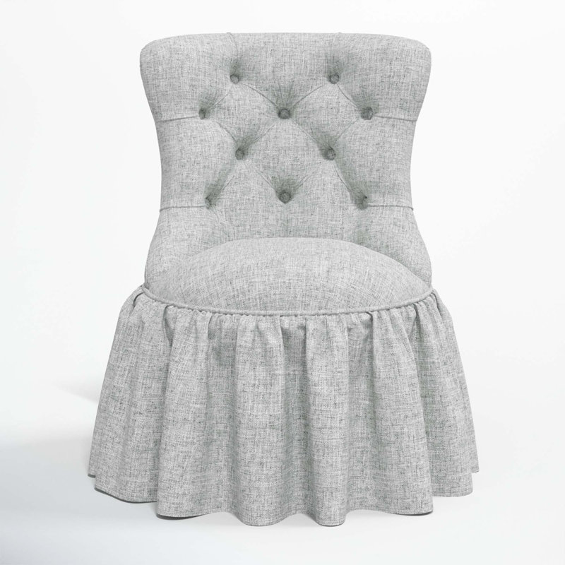 Minnie Upholstered Side Chair, Zuma Pumice Textured Linen