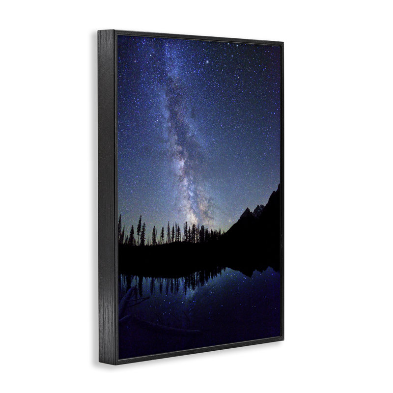 «Nebula Reflection in Lake», dessin de Royce Bair, H 18 po x l 12 po, Giclée encadrée noir minuit