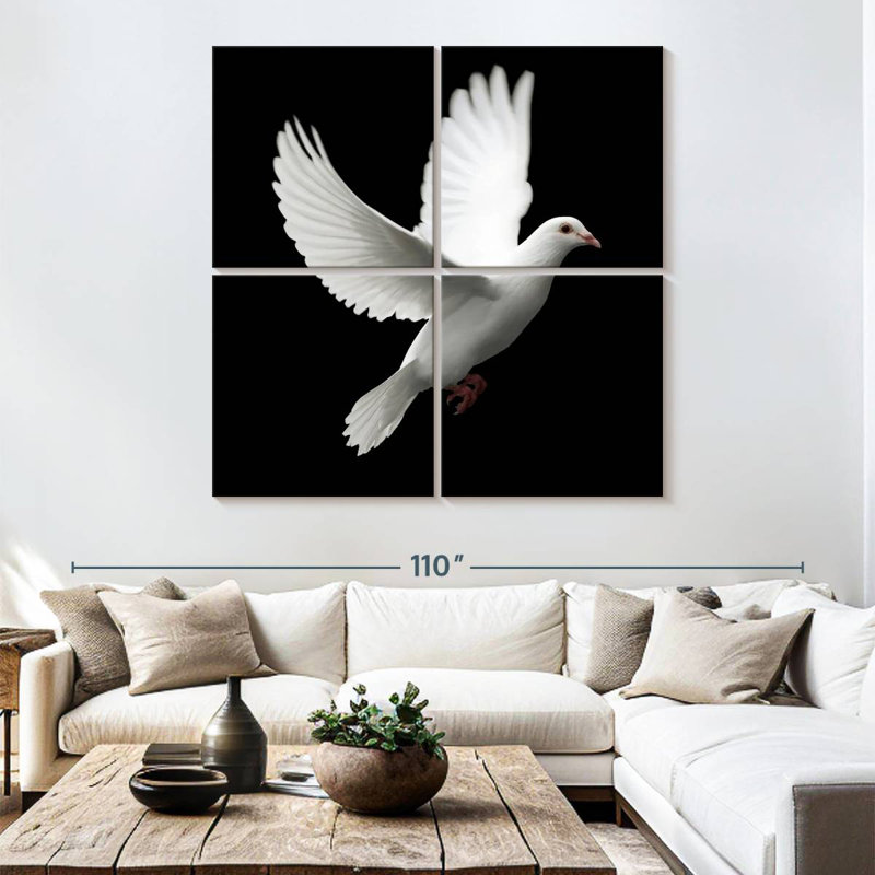 Brampt White Dove, 74" H x 74" W