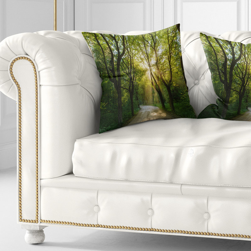 Coussin de soirée à imprimé paysage, 16 po x 1 po, Coussin décoratif