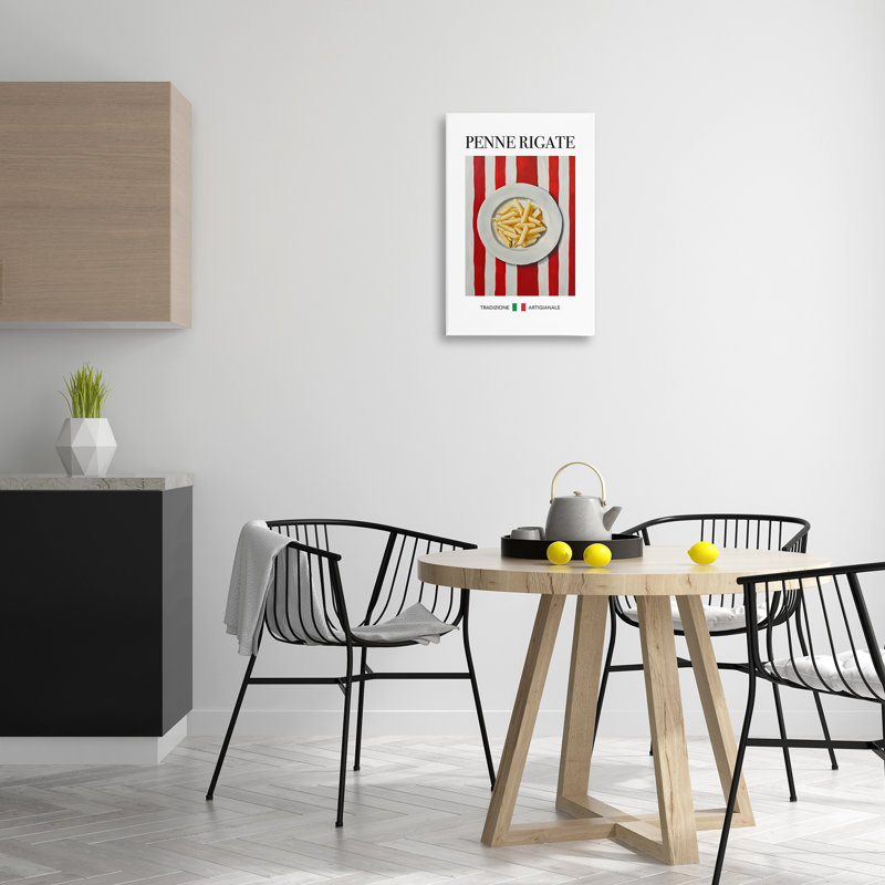 Toile de pâtes traditionnelles Penne Rigate, design par Andreas Magnusson, H 24 po x l 16 po