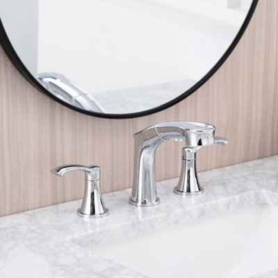 2 Bathroom Faucet Assembly - Stainless Steel, Ensures Optimal Functionality Widespread Lavatory Soft Water Stream For Sink