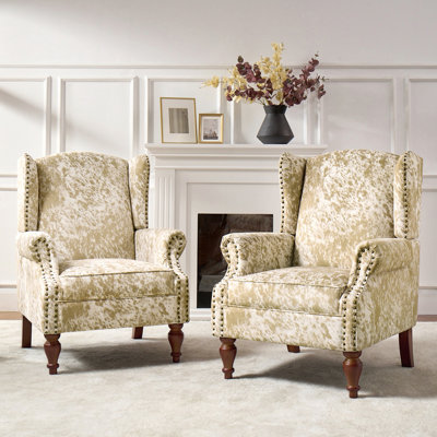 Antonae Animal Print Armchair with Nailhead Trim