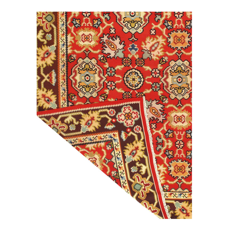 Tapis unique en laine noué à la main de style années 1970 de 5 pi 3 po x 7 pi 7 po Annajane